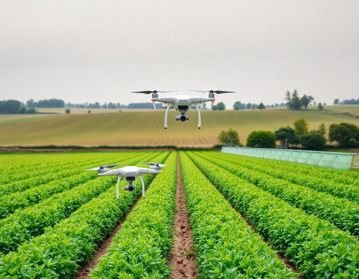 Drone in field